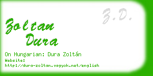 zoltan dura business card